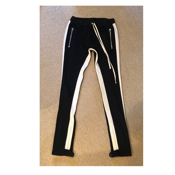 fear of god track pants navy